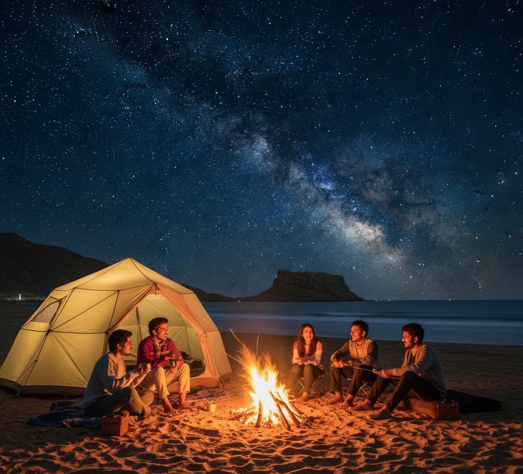 Beach Camping and Bonfires