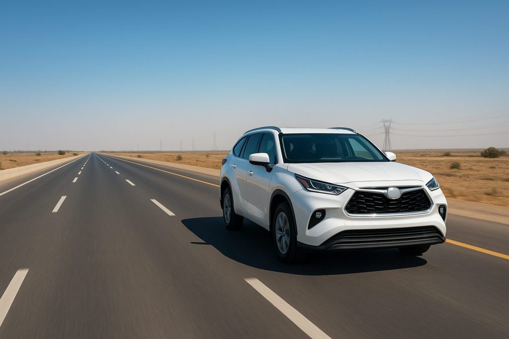 How far is Larkana from Karachi